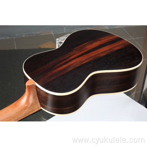 Ebony ukulele custom lettering